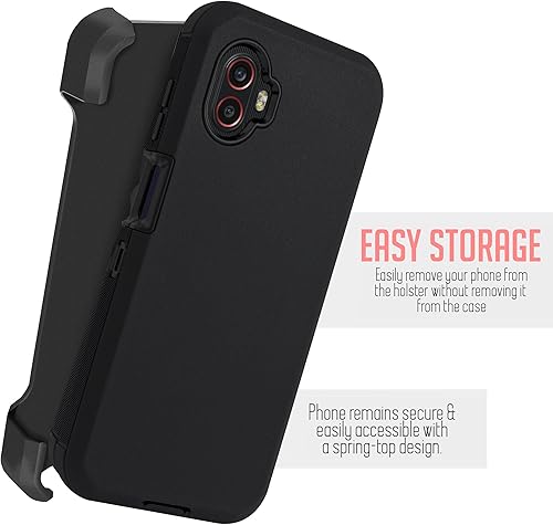 Miniatura 2 de Jackpot Wireless Funda con clip para cinturón para Samsung Galaxy XCover 6 Pro, funda protectora de cuerpo completo para teléfono con protector de