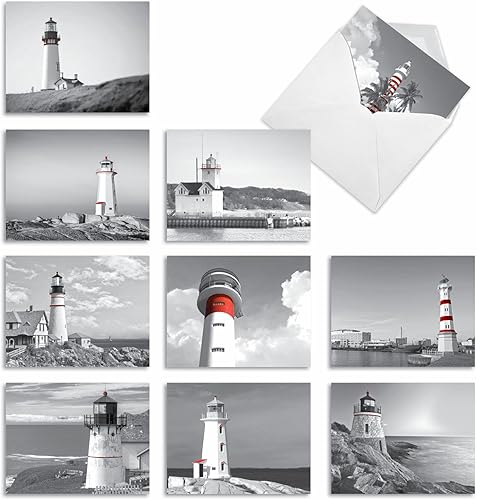 The Best Card Company - 10 tarjetas de agradecimiento con sobres (4 x 5.12 pulgadas) - Moderno para bodas, baby showers, o vacaciones - Juego de