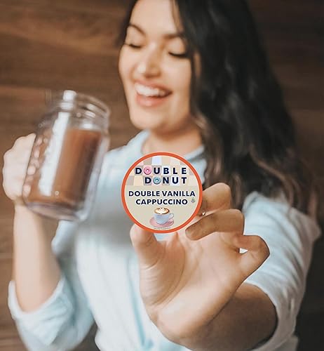 Miniatura 15 de Double Donut Coffee Paquete variado – Cápsulas de café reciclables con sabor a una sola porción, 24 unidades para cafeteras Keurig K-Cup