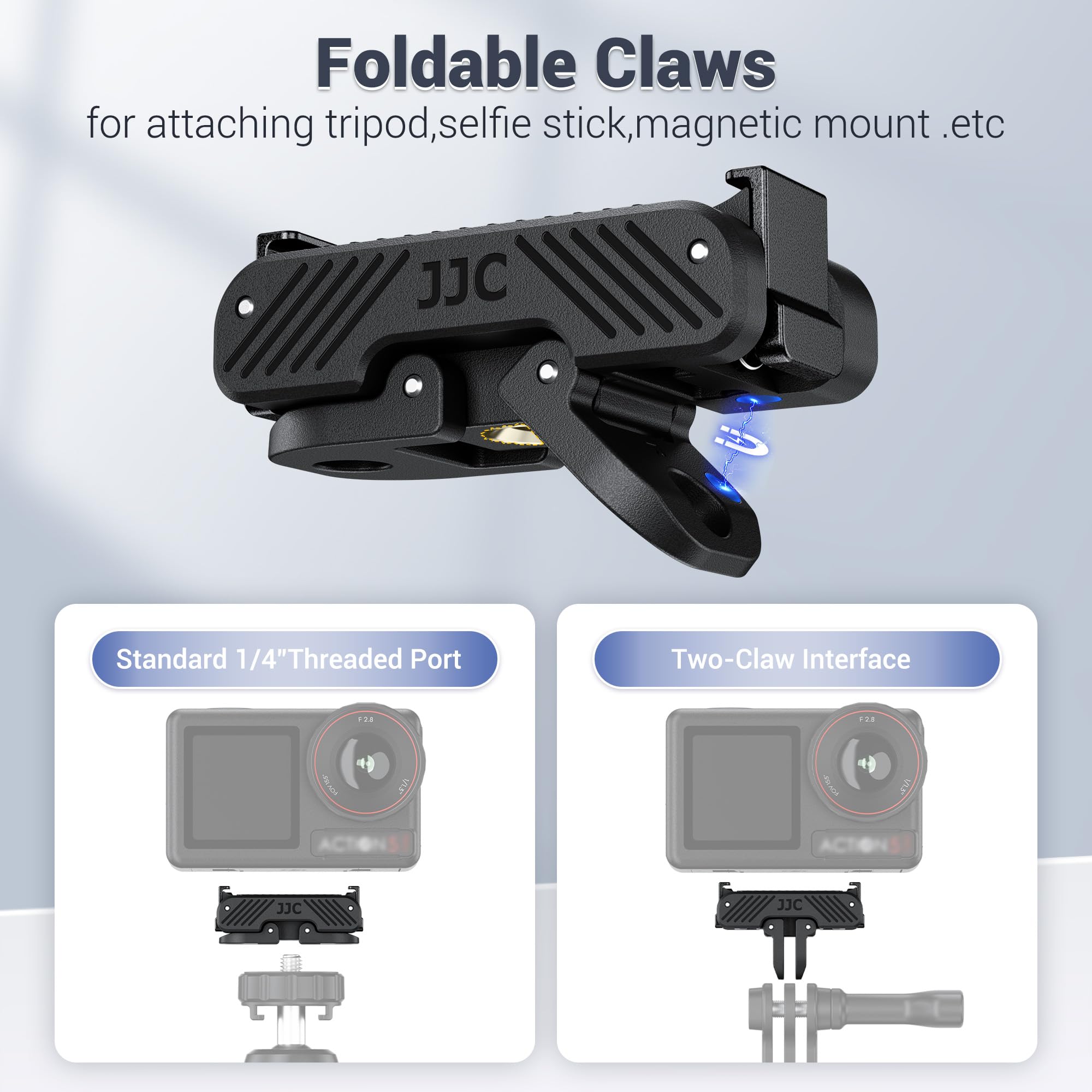 Lot de 2 adaptateurs magnétiques pour DJI OSMO Action 5 Support à libération rapide, Action 4/Action3, avec double griffes pour caméra d'action DJI Trépied fixable, Vlogging, Selfie Vidéo Équipement Lot de 2 adaptateurs magnétiques pour DJI OSMO Action 5 Support à libération rapide, Action 4/Action3, avec double griffes pour caméra d'action DJI Trépied fixable, Vlogging, Selfie Vidéo Équipement
