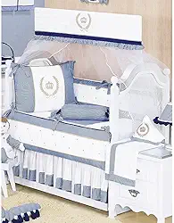 Kit De Berço Majestade 09 Peças Marinho
