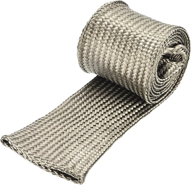 Manga de proteção térmica MECCANIXITY em fibra de basalto 20 mm x 0,91 m – Cor titânio