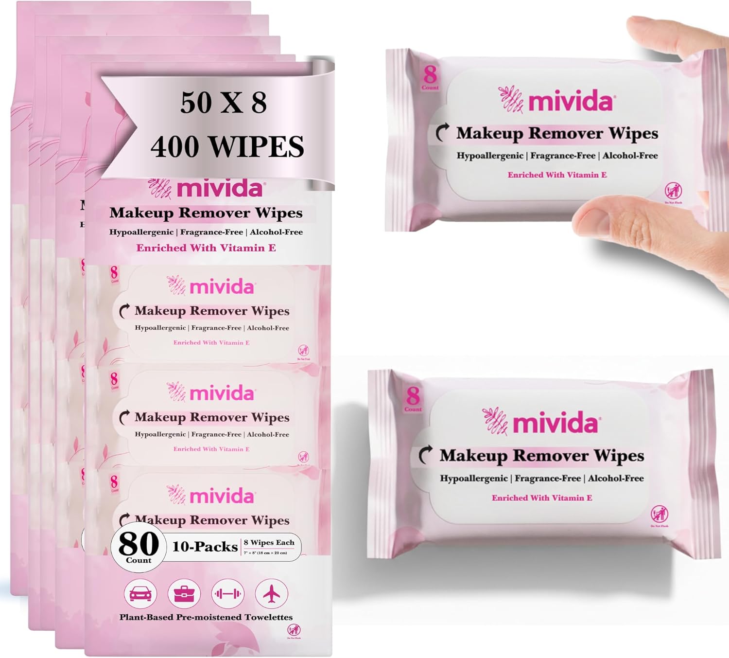 Hypoallernic Makeup Remover Wipes With Vitin E, Dermatologist