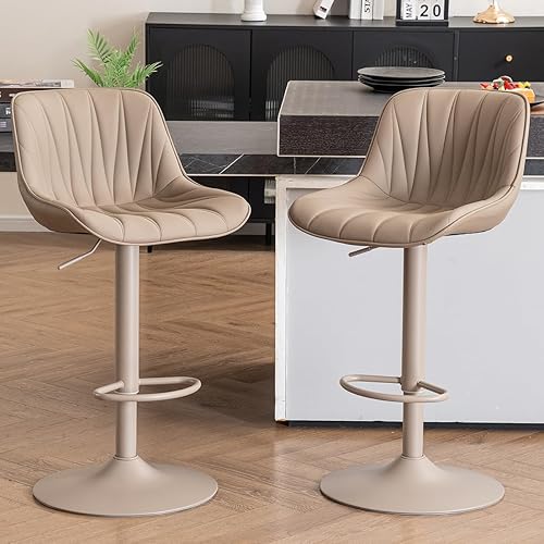 Kidol & Shellder Bar Stools Set of 2 Adjustable Swivel