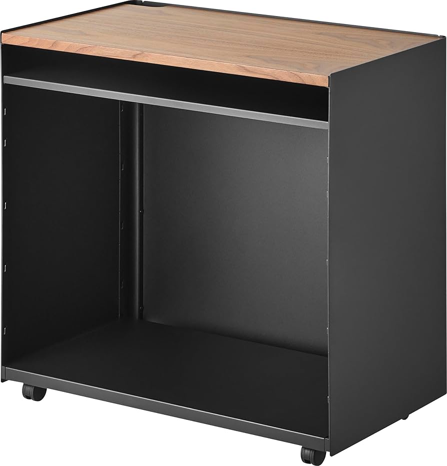 Amazon.co.jp: 山崎実業(Yamazaki) 隠せる テレワークワゴン ブラック