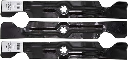 Juego de cuchillas para cortadora de césped, 3 unidades de 50 pulgadas, cuchillas para Cub Cadet 742-04053, 742-04053a, 942-04053, 942-04053a