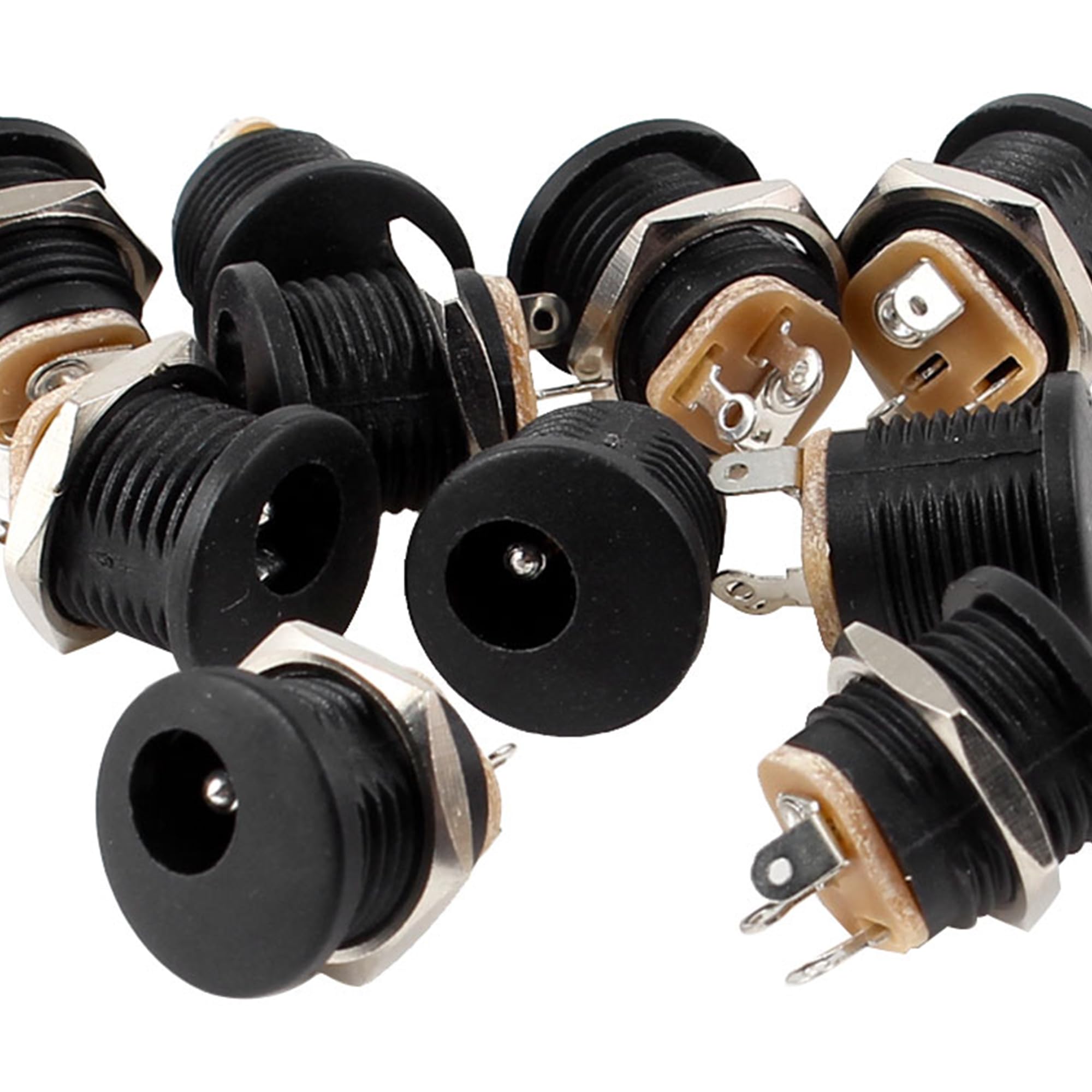 Amazon.co.jp: uxcell 10個 5.5 x 2.1mm DC電源ジャックアダプター PCB