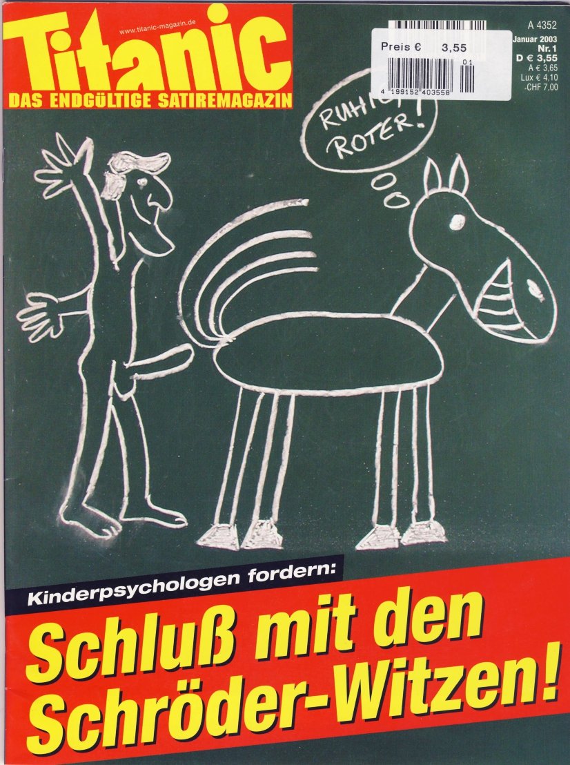 Cover of Titanic, Januar 2003