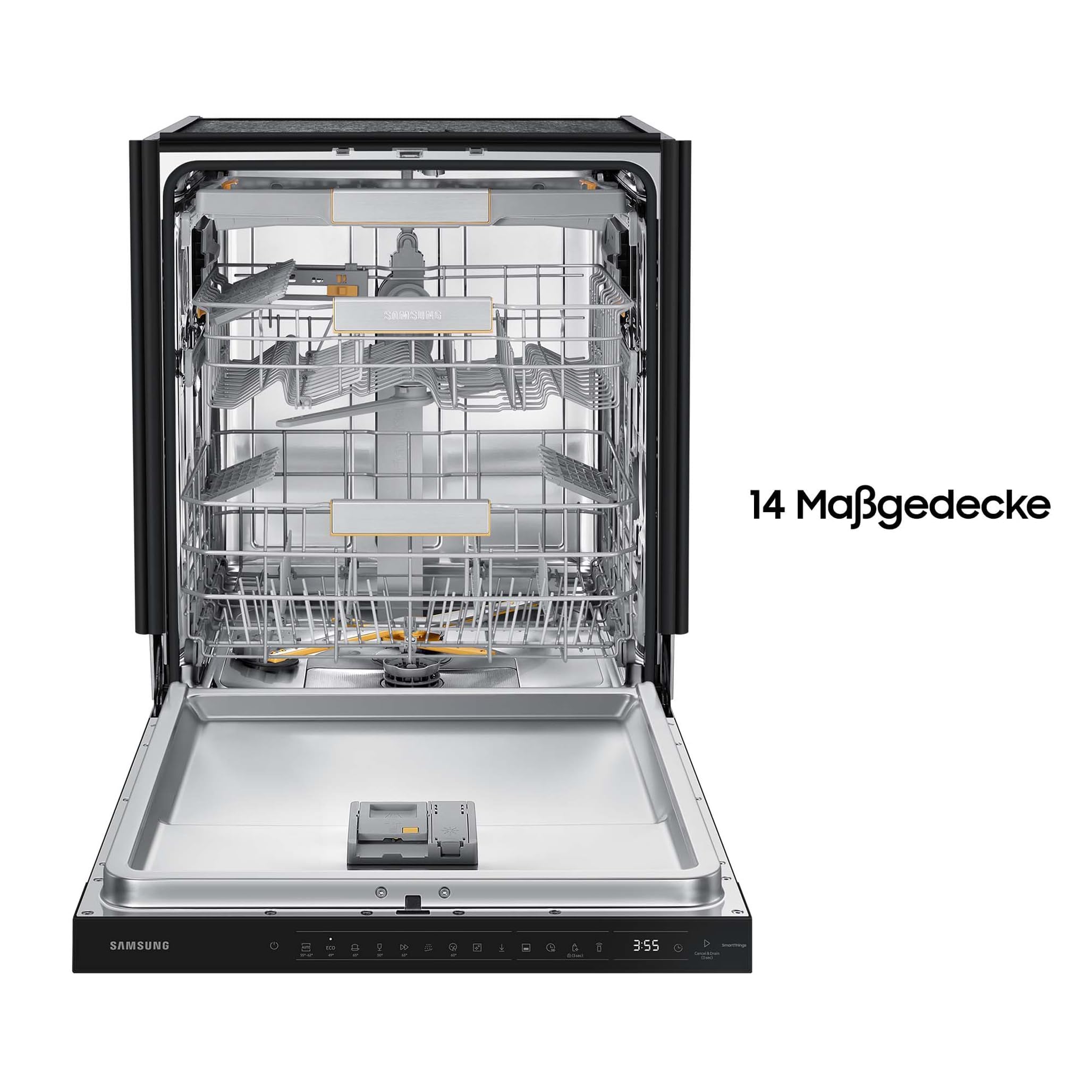 Samsung Unterbau-Geschirrspüler, 60 cm, EEK: A, 14 Maßgedecke, 7,9 l Wasserverbrauch, WaterJet Clean, SmartThings AI Energy Mode, 43 dB(A), Schwarz, DW60CG880UB1EG