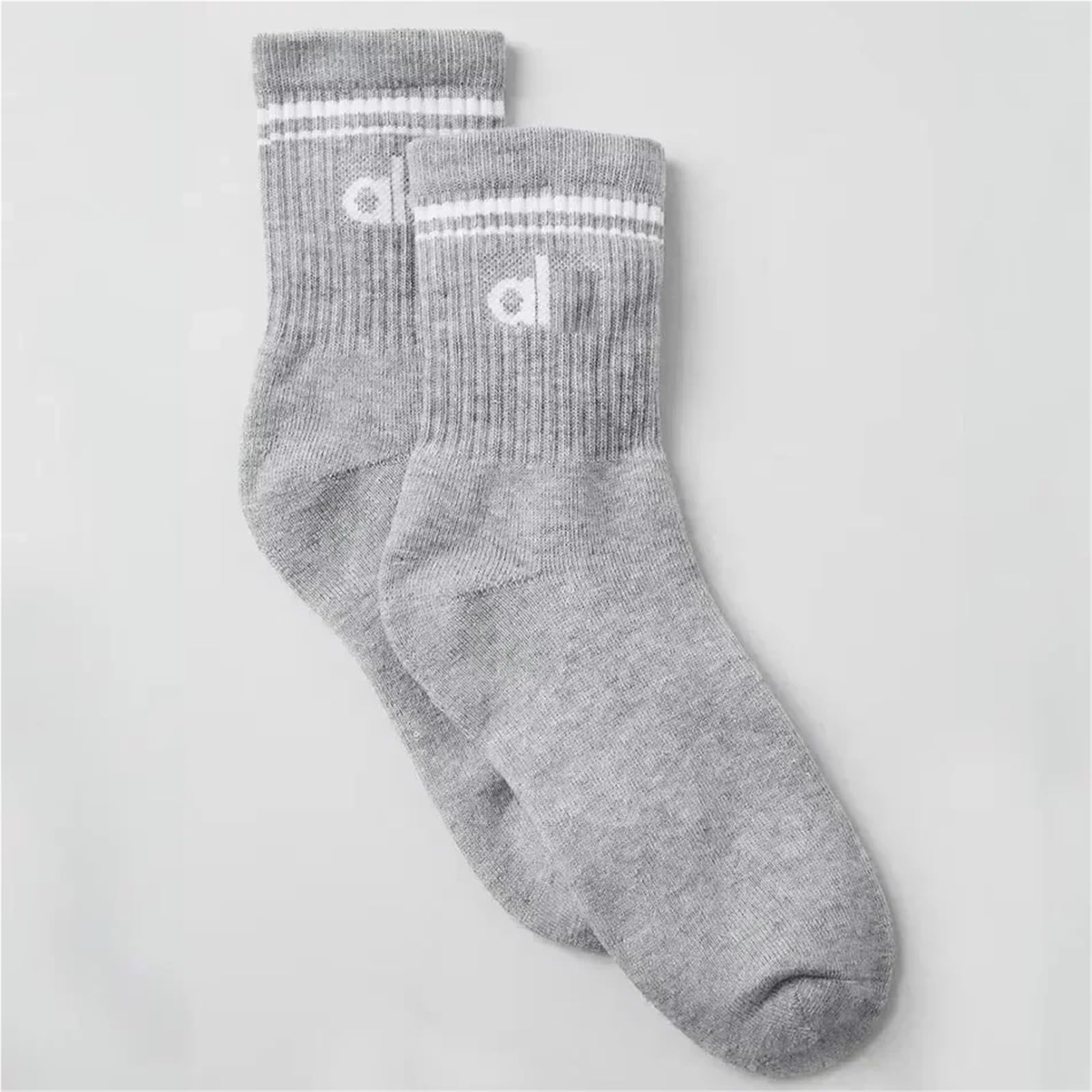 1/20 pares de calcetines A*Yoga for mujer, ideales for yoga, deportes, uso casual, algodón, color blanco y negro, largos cómodos
