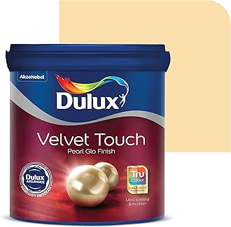 Dulux Velvet Touch Pearl GLO Interior Emulsion Paint (20L, Uplifting) – Luxurious soft-sheen wall paint, highly durable, washable, rich, intense colors, with 6-year warranty