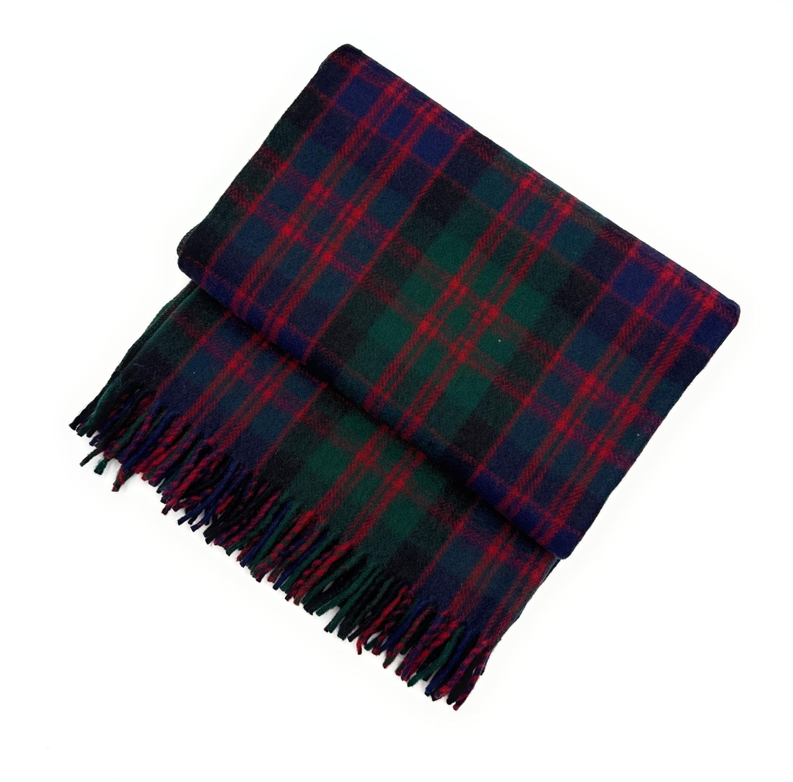 Braw Clans Tartans Men's Macdonald Soft Wool Tartan Travel Blanket For Car And Caravan - 70X60 Inches Large Blanket - Scottish Plaid, Checkered, Indoor, Lightweight Outdoor Warm, Bed And Sofa, Picnic Rug - Tartan