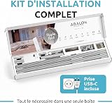 ABALON Rail à Rideaux Perfect Wave Motorisé, Moteur Wi-Fi Compatible avec Alexa, Google Home et l'application mobile Tuya Smart, Télécommande, Largeur jusqu'à 2 mètres, Blanc - 5