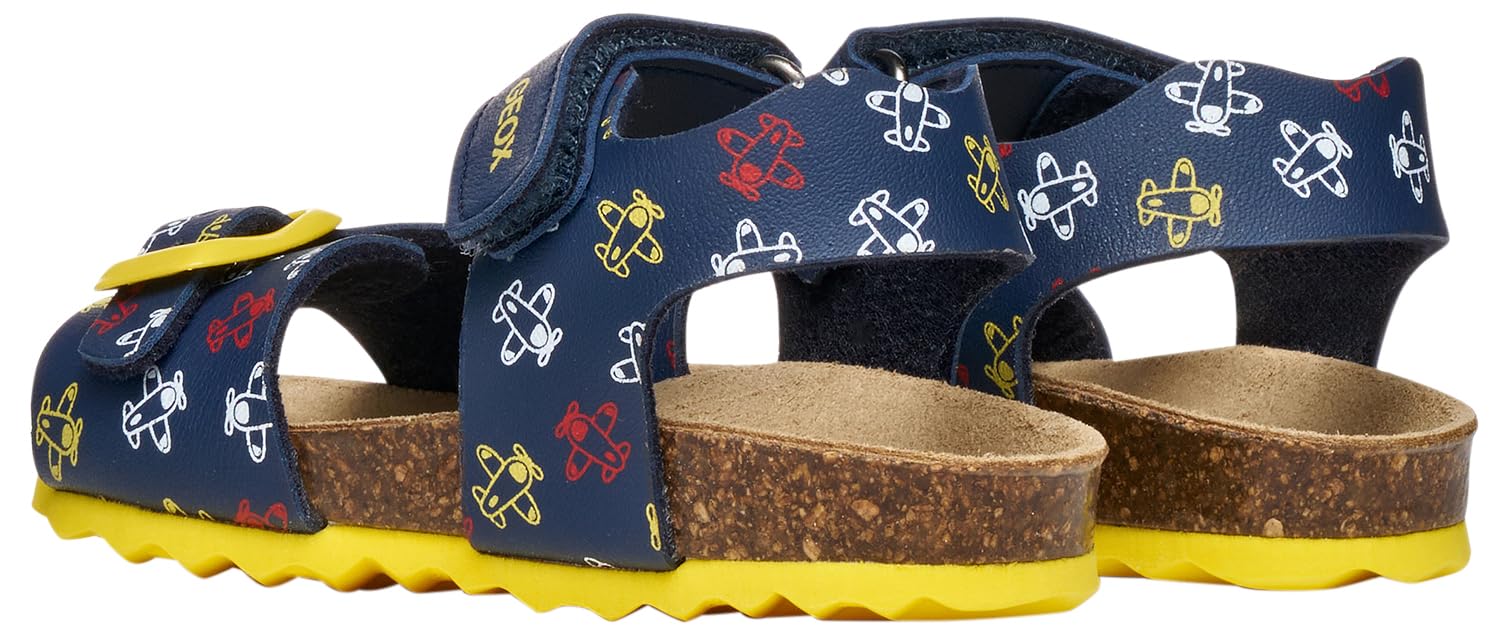 Geox Sandali da bambino B CHALKI Boy Navy/Yellow, 23 EU