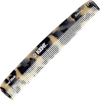 Kent F3T TW Fine Tooth Comb - Hair Parting and Straightening Comb for Men's & Women's Dandruff Remover, Saw Cut and Hand Polished Made in England