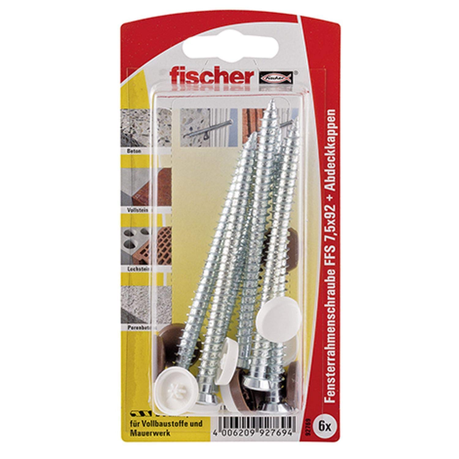 Fischer Fensterrahmenschrube FFS, 7,5 x 92 K SB-K, 92769