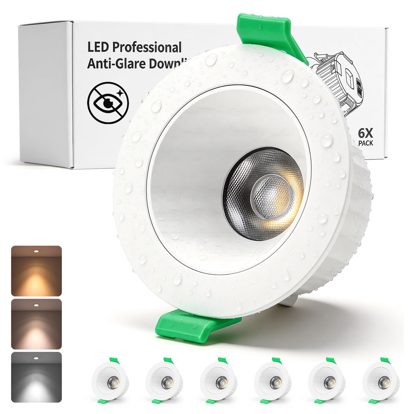BOJIM LED Spots 230V für Bad Einbaustrahler