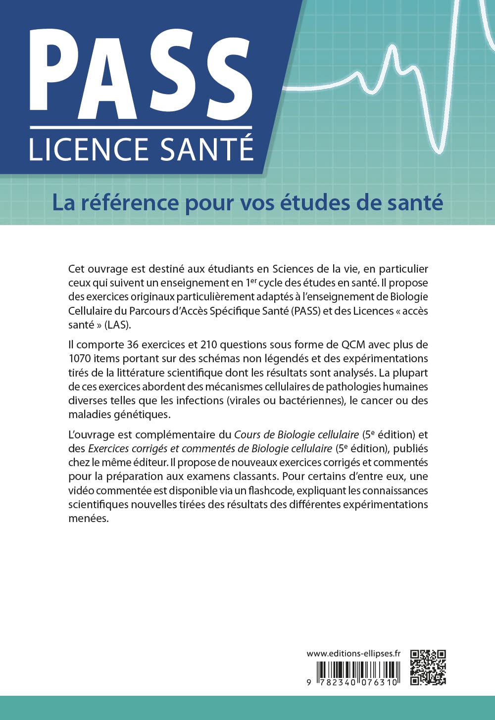 Biologie cellulaire: Nouveaux exercices corrigés et commentés