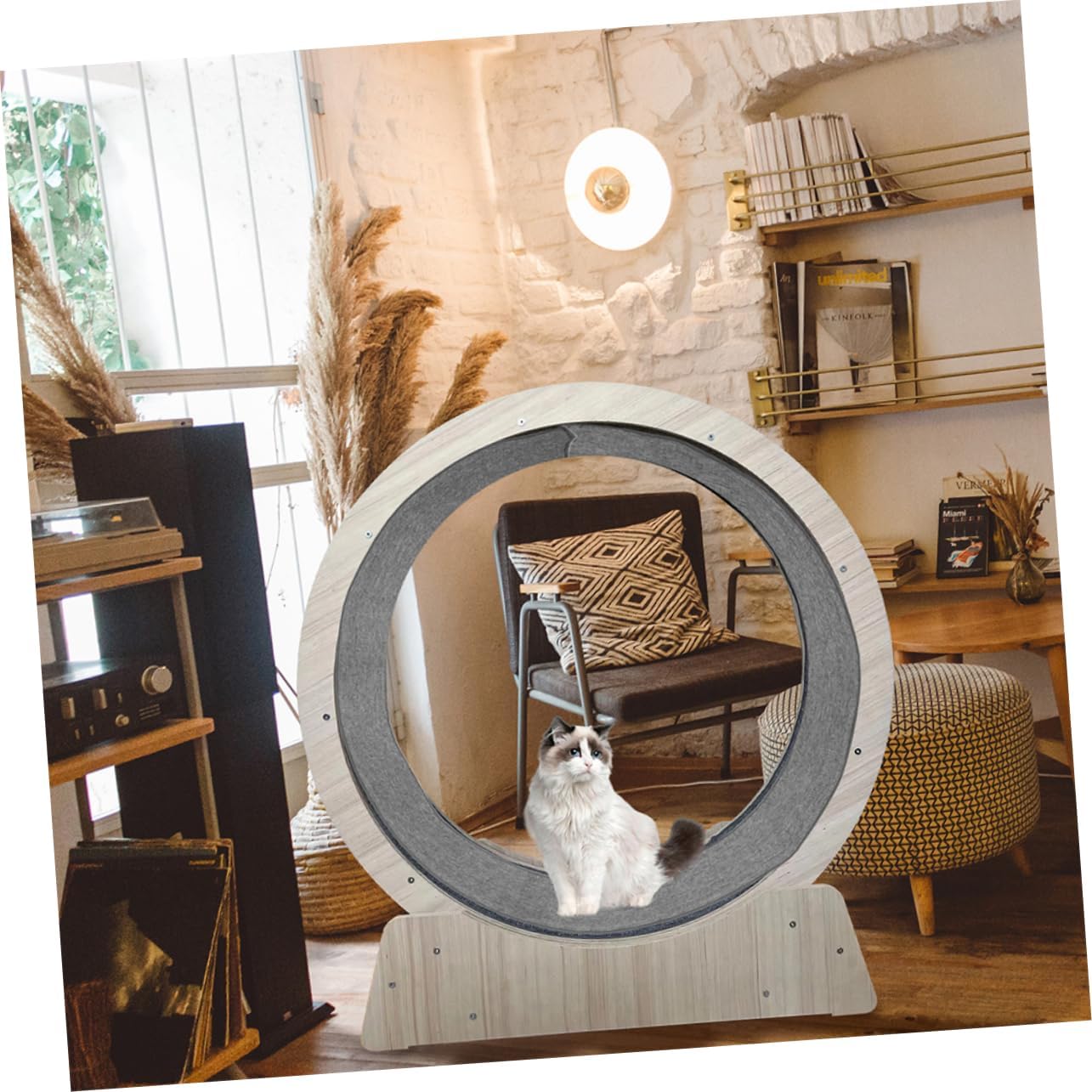 Luxshiny Running Wheel Mat Non Slip Replacement Cushion for Cat Exercise Treadmill Pad for Small Pets Mat for Indoor Fitness and Scratch Protection