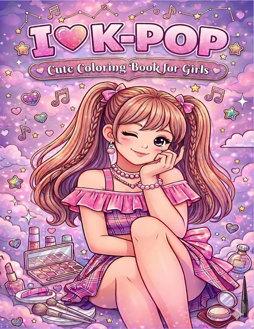K-Pop Style Coloring Book for Teens: Relaxing Aesthetic Pages to Create Your Own K-Pop Idol