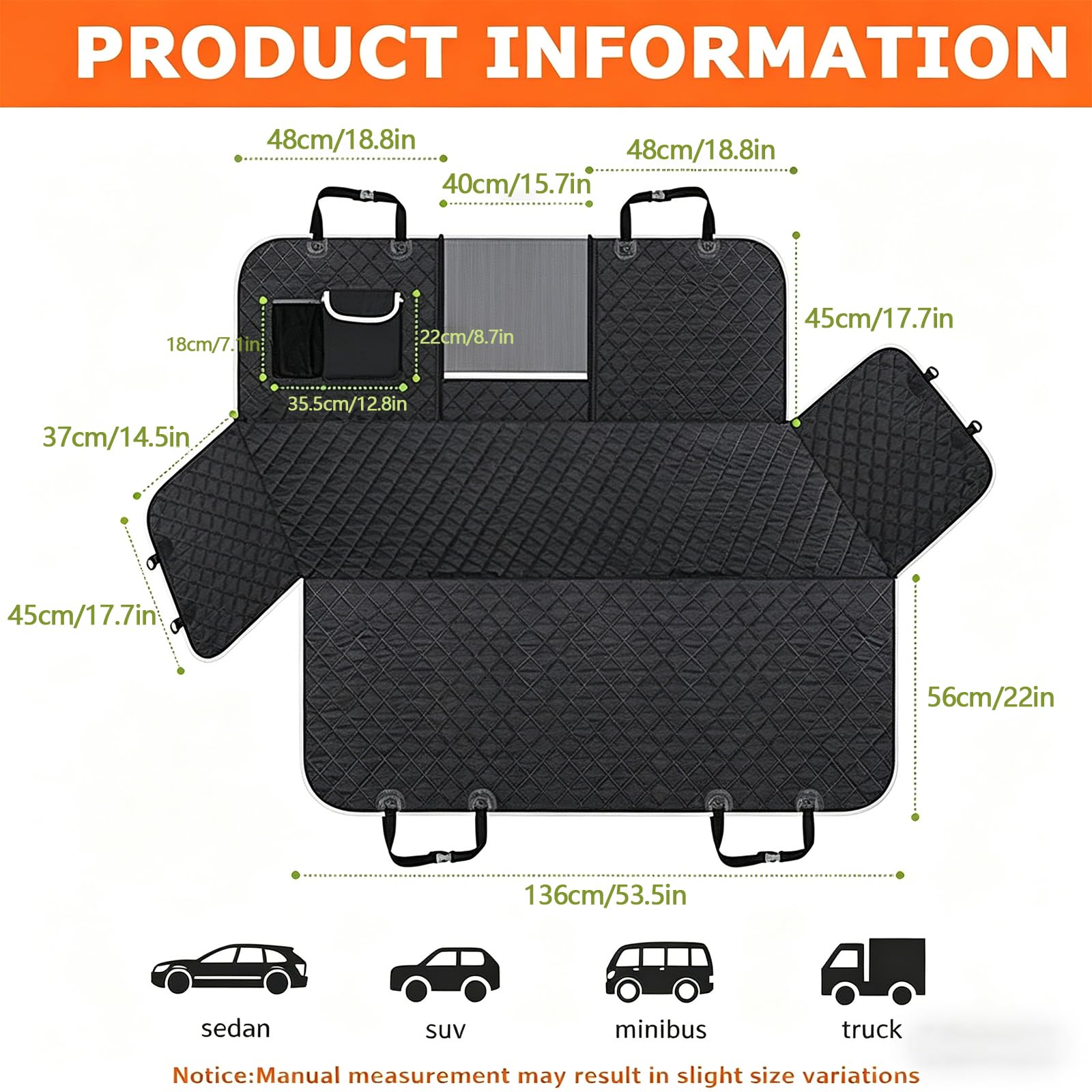 Protection Voiture Chien Siege Arriere pour Jaecoo 5 J5 Jaecoo E5 Jaecoo 7 J7 Jaecoo 7 SHS, Housse Voiture Chien, Antidérapant et Imperméable Protection Coffre Voiture