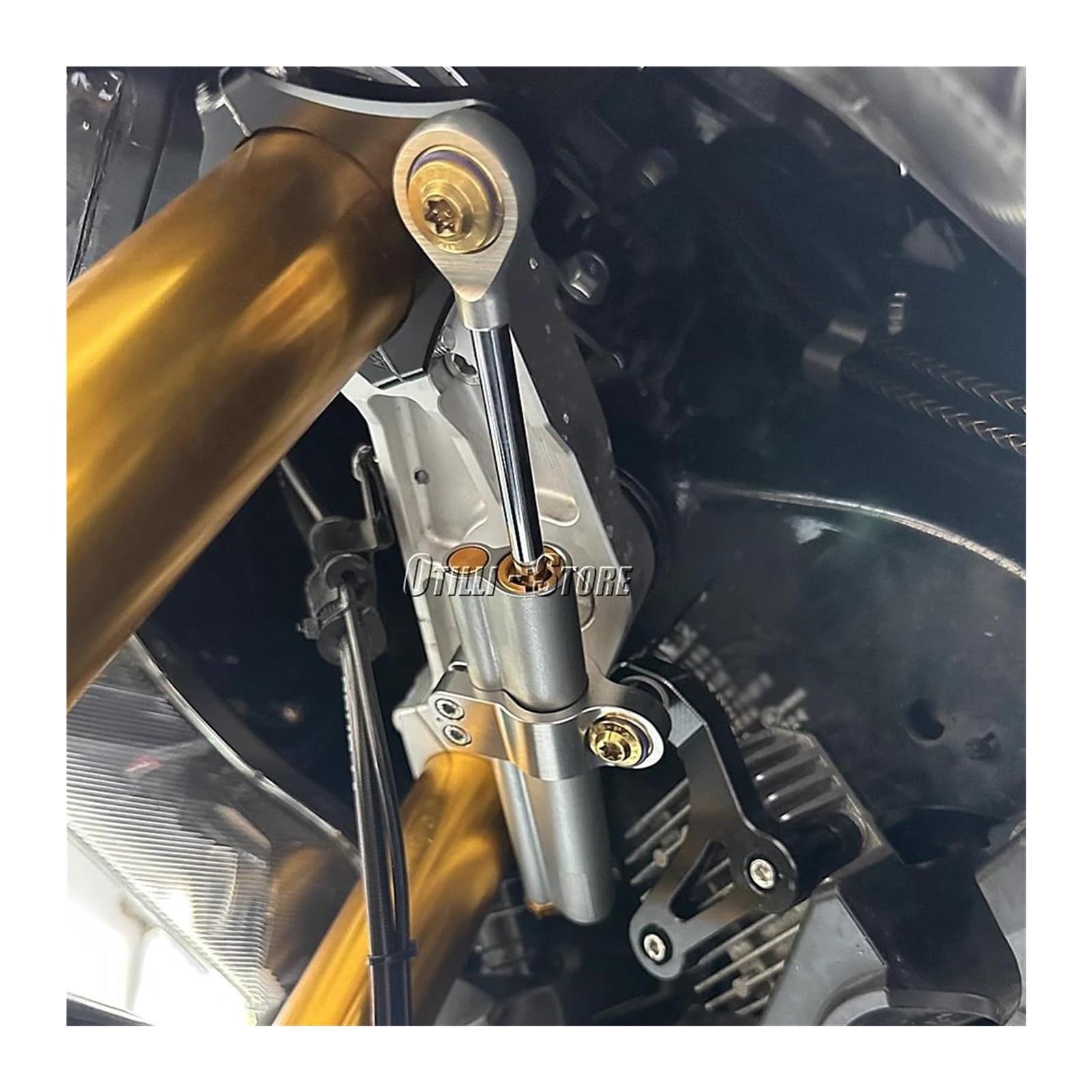 Stabilizzatore Sterzo Per Yamaha XMAX300 2017-2023 - Kit CNC In Alluminio, Ammortizzatore Regolabile - Foto 7