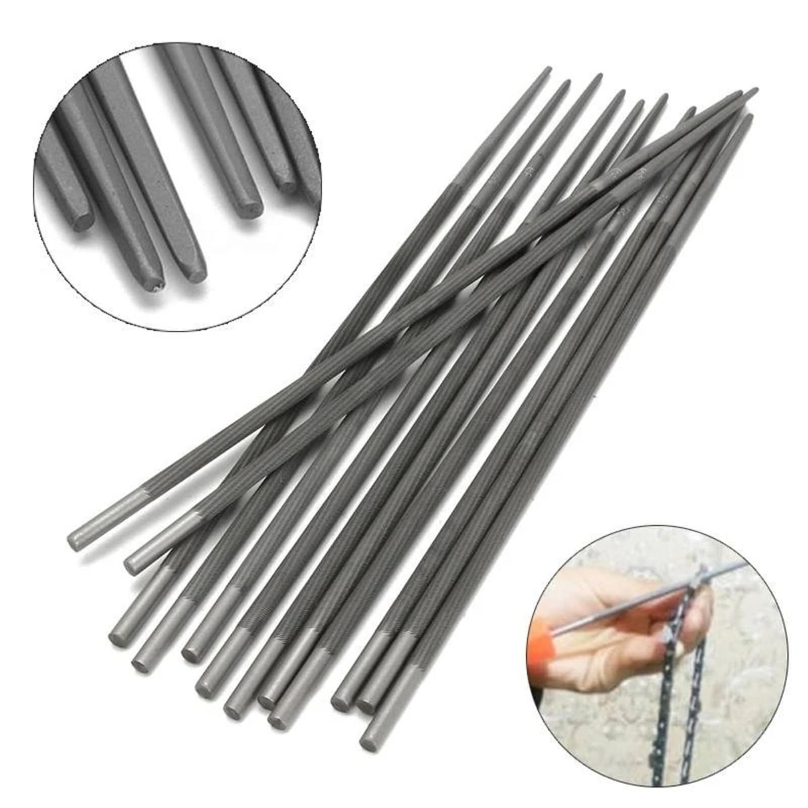 12 lime rotonde 5,5mm utensili affilatura catena motosega