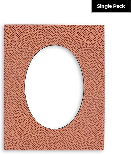 Miniatura 2 de CountryArtHouse Marco de fotos ovalado de textura de fútbol de 10 x 14 pulgadas, con núcleo blanco, corte biselado para fotos de 8 x 10 pulgadas, se