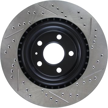 StopTech 127.33137R Automotive Replacement Rear Right Drilled and Slotted Disc Brake Rotor Fits Select Audi A4/A5/A6/A8/Q5/Q7