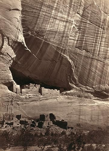 Arizona, ruinas anasazi, ruinas nancianas anasazis llamadas la casa blanca en el cañón de Chelly Arizona fotografiado por Timothy OSullivan 1873