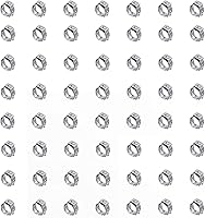 Vista 14 de Paquete de 40 abrazaderas de manguera de oreja individual de 0.236 a 0.276 pulgadas, abrazaderas PEX de acero inoxidable, abrazaderas de manguera