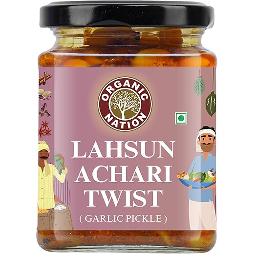 Organic Nation Garlic Pickle - Lahsun Achari Twist 250g