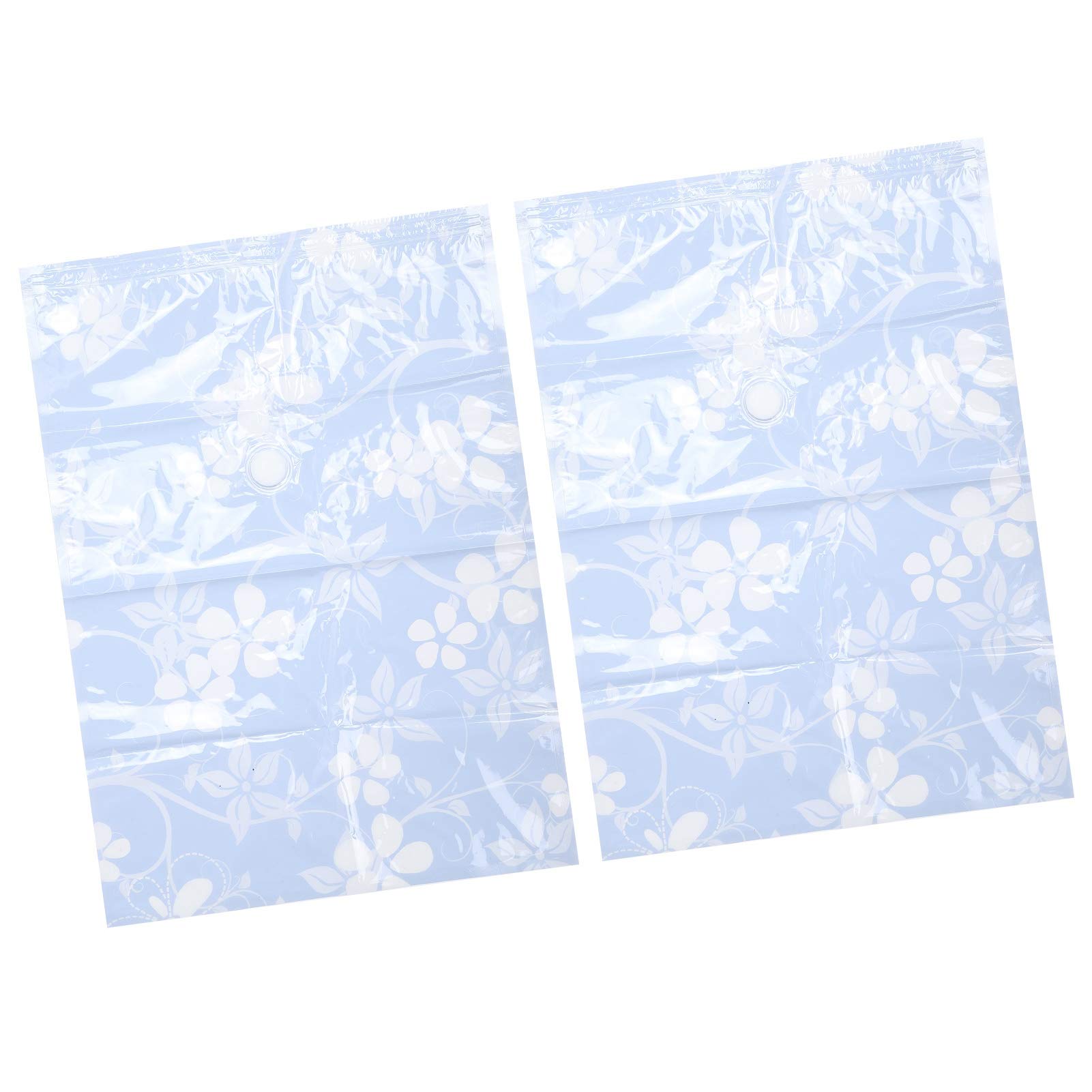 Cocoarm Sacco Sottovuoto da 2 Pezzi Sacco Compresso Sottovuoto in PE con Doppia Chiusura e Valvola dell'aria da 3,5 Cm per Vestiti, Trapunte, Coperte, Viaggi, Casa, Armadio, Organizzazione (50*70cm)