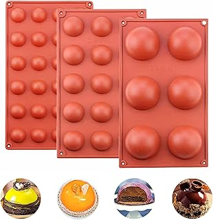 Silicone mould for Hot Chocolate Bomb Dome Mousse desert Cake Decorating Tool Baking DIY Mould Set of 3