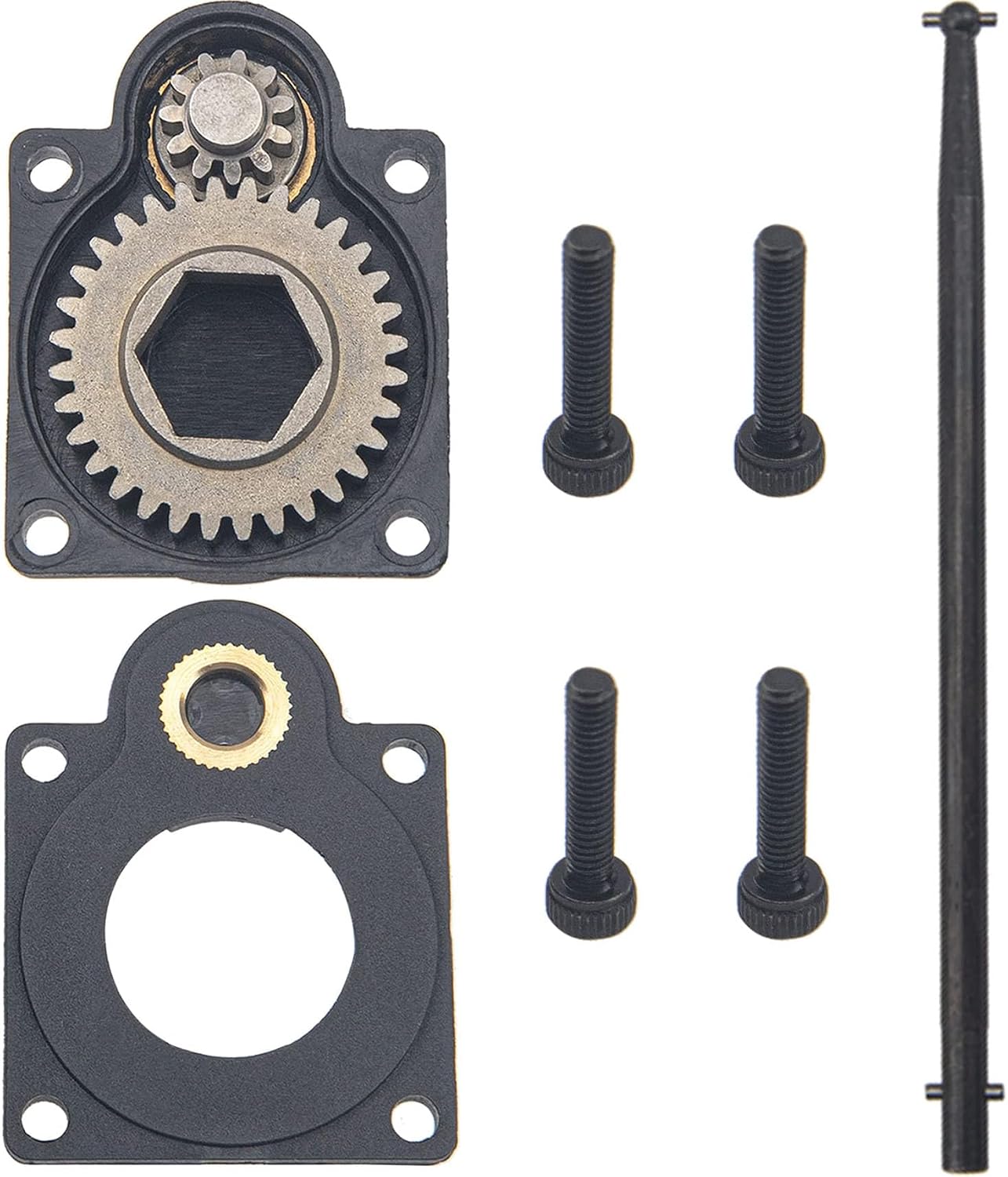 RC Electric Power Starter E-Start Backplate Nitro Engine Back Cover 11011 & 11003 Drill Starter Wand Power Starter Shaft Rod Pin End Kit for 1/8 1/10 Car HSP Vertex 16 18 21 Cxp Roto 70111