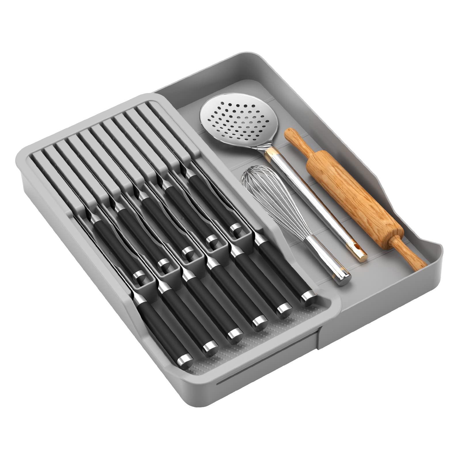 Besteckkasten, 12 Fächer, for 11 Messer, Schrankaufbewahrung, Besteckaufbewahrung, Teller, Schublade, Trennwand, Organizer, Küchenaufbewahrung /2546