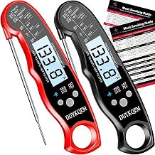Instant Read Digital Meat Thermometer (2 Pack) Waterproof Kitchen Cooking Food Thermometer with Probe Backlight &amp; Calibration,Best Quick Grill Meat Probe for Grilling BBQ Smoker Chefs