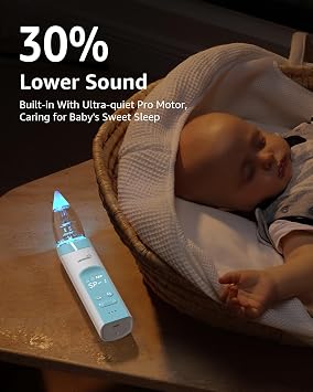 GROWNSY Nasal Aspirator for Baby, Electric Nose Sucker with Protection Mode