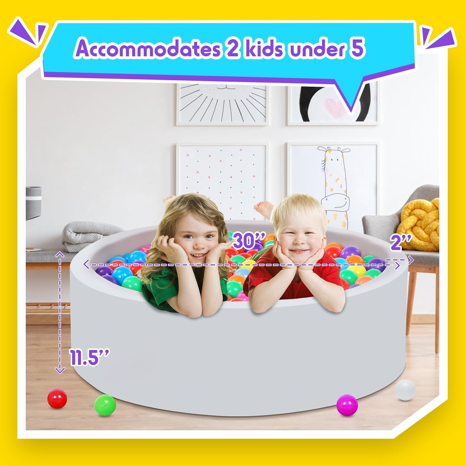 "Foam Ball Pit for Toddlers" - Image 8
