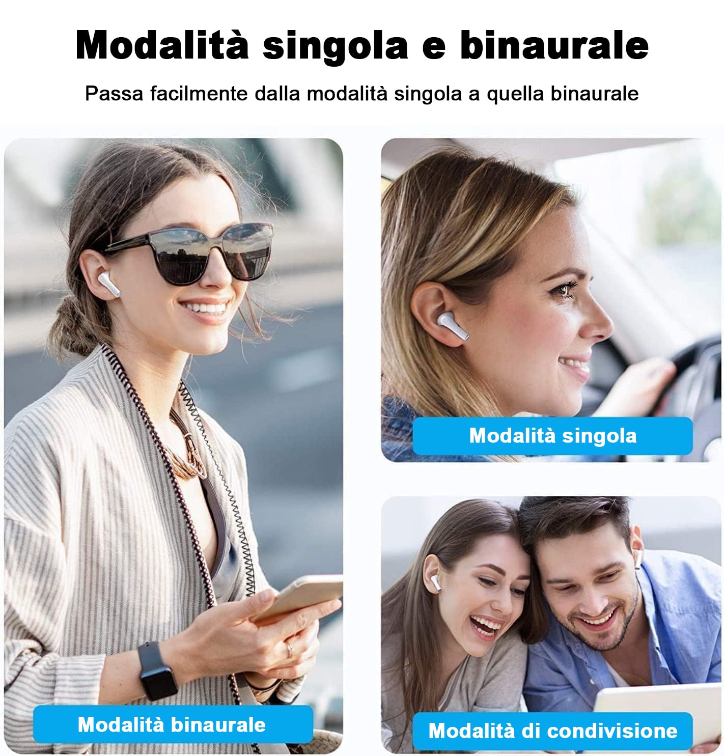 Auriculares Inalámbricos Bluetooth, In Ear Auriculares Bluetooth 5.4 con 4 ENC Cancelacion Ruido HD Mic, 56H Cascos Inalambricos con Graves, IPX7 Impermeable Deportes Audifonos para iPhone iOS Android — view 8
