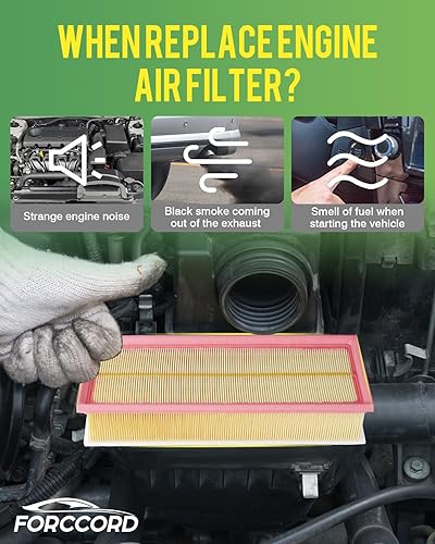 Miniatura 6 de Forccord Paquete de 2 filtros de aire de motor para BMW X5, X7, 2019-18 X3, 2023-20 X6, 2023-17 540i xDrive, 530i, 540i, 2022-19 530i xDrive,