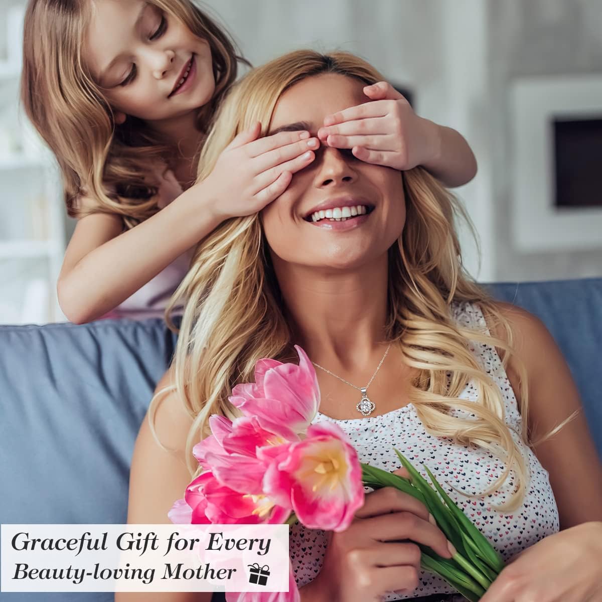 Emibele Lucky Clover Bracelet Necklace Earrings Jewelry Set for Women, Classic 4-Leaf White Gold Plated Bracelet Cubic Zirconia Studs Earrings Good Luck Pendant Necklace Mother’s Day Jewelry Gifts - Image 6