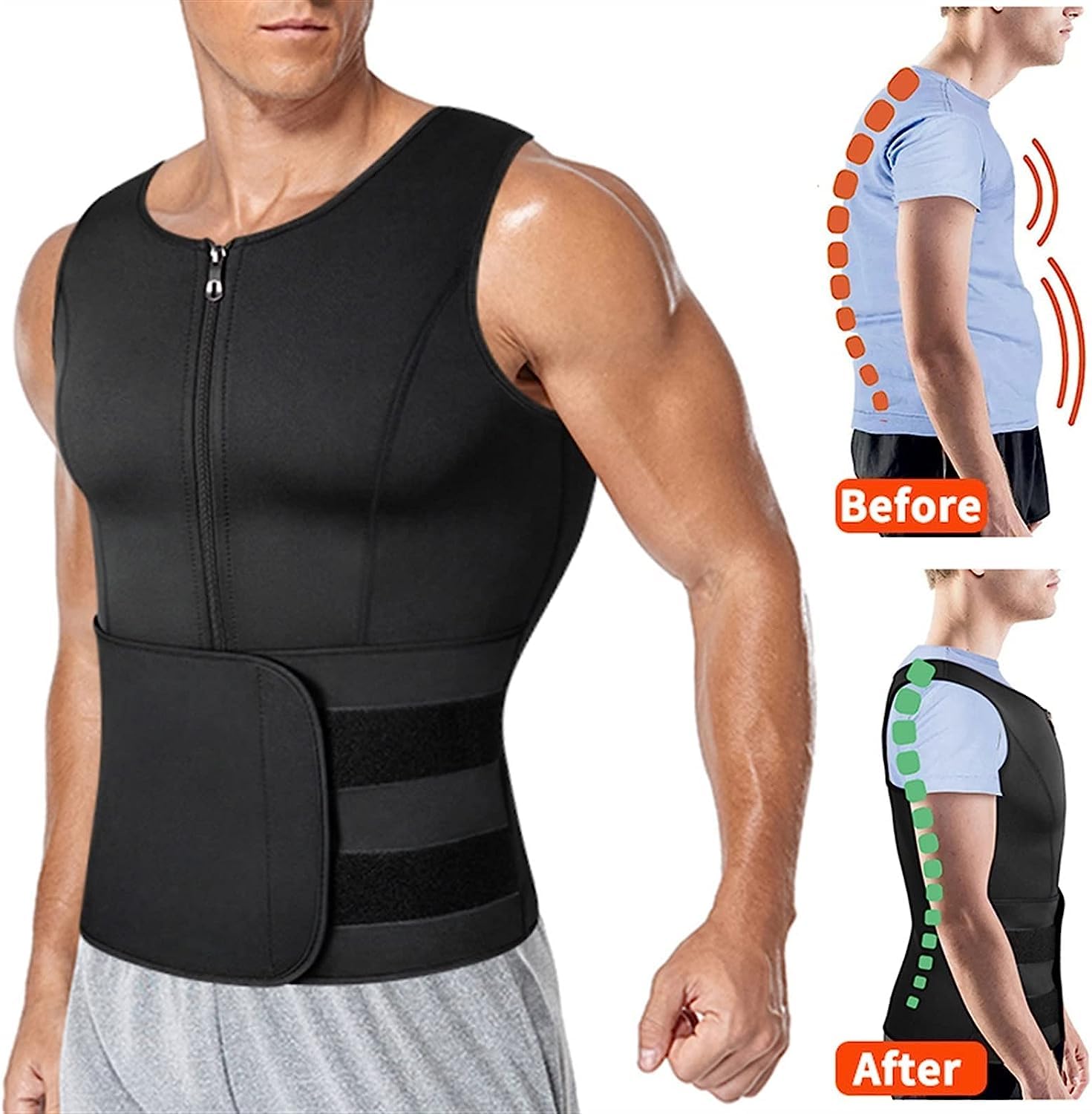 Correttore per la Parte Superiore della Schiena per Uomo e Donna, Regolabile, per clavicola, Spalla, Supporto Lombare, Corsetto di correzione