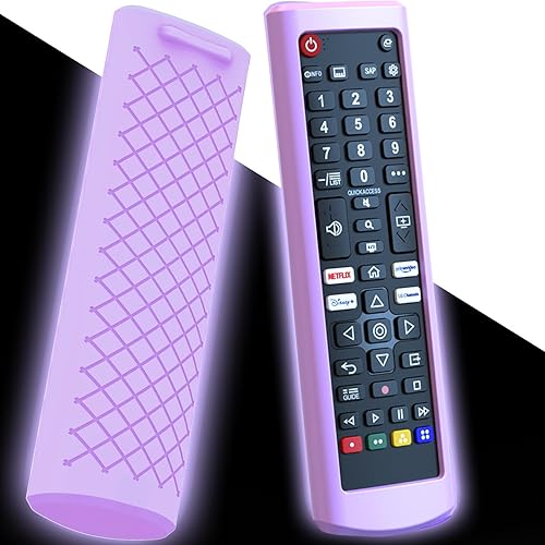 Funda para control remoto LG TV, cubierta de batería compatible con control remoto LG para Smart TV serie AKB universal TV, cubierta que brilla en