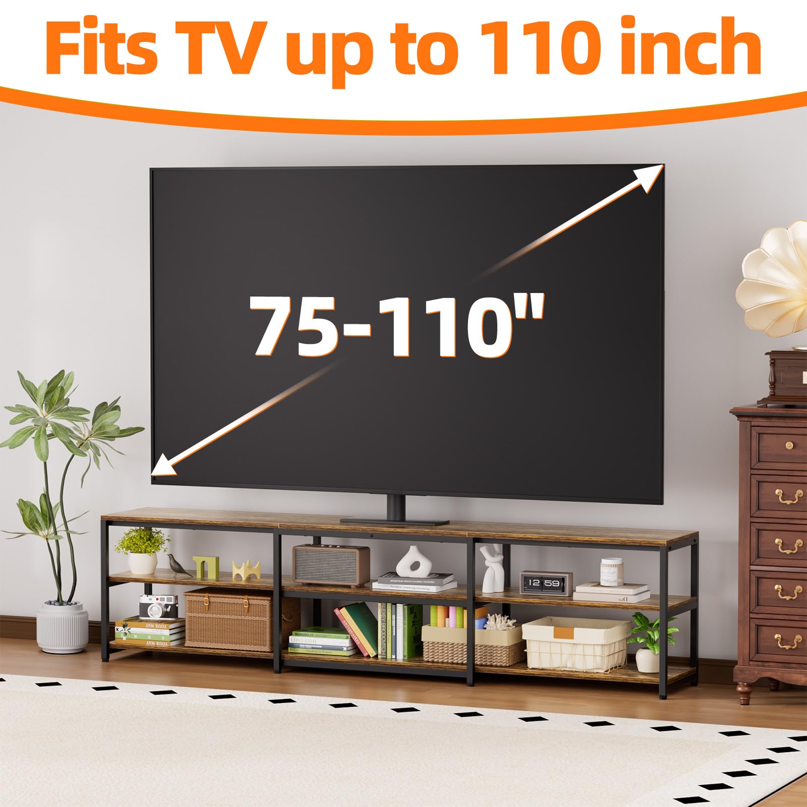 Amazon｜Aquzee 254cm テレビスタンド 特大98インチワイド