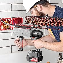 Electrician Wire Puller, 40m/Min Cordless Electric Wire Puller, 6-Wheel Drive, Wire Rope Puller with Lithium Battery for Hydropower,15m-37500m*1