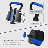 Vista 4 de VIVITORY Juego de mancuernas de pesos ajustables, pesas libres con conector, juego de mancuernas ajustables antideslizantes, barra para gimnasio