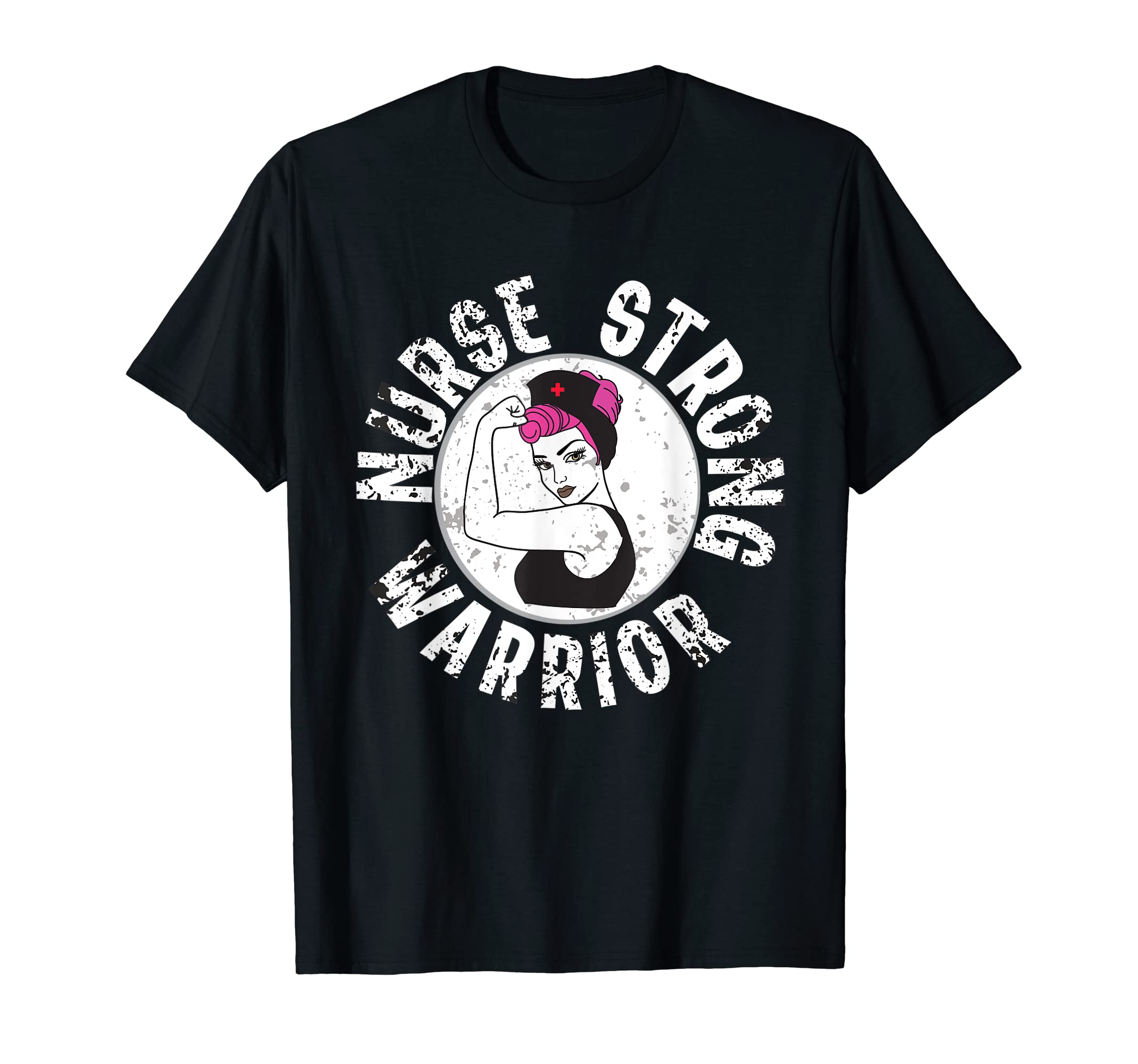 Strong Nurse RN Warrior WearRN Nurse Strong | Warrior wear with Scrubs Funny Different T-Shirt
