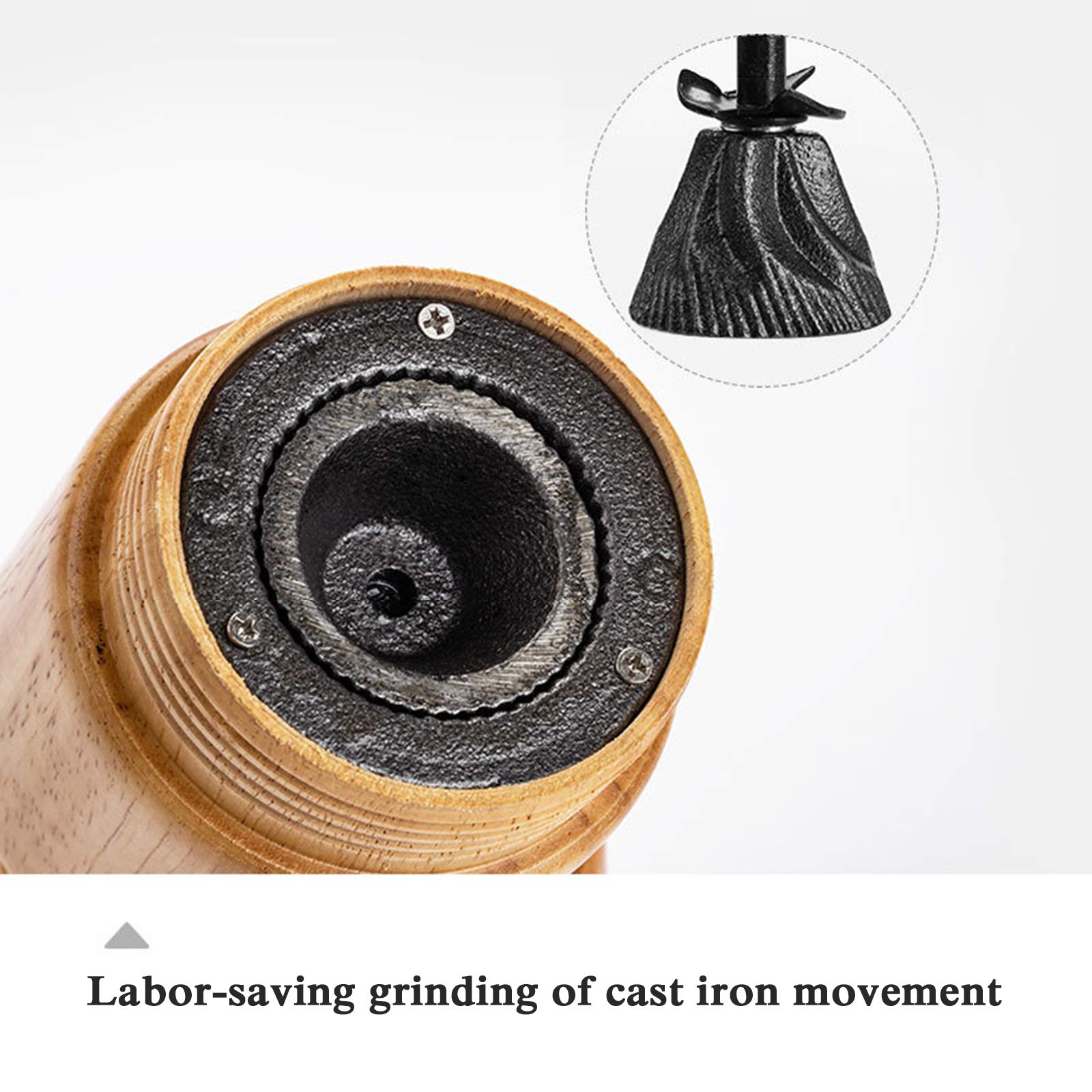 Molino De Grano Café Manual, Molino De Muela De Cerámica De Manivela, Configuración Portátil Ajustable Máquina De Molino De Café para Viajar Y Acampar,Negro