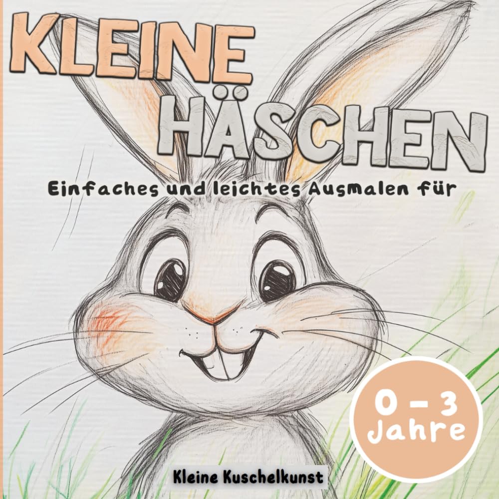 Kleine Häschen: Einfaches und leichtes Ausmalen für Kleinkinder
